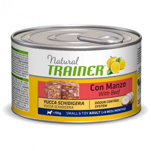 Консервы Trainer Natural Small and Toy для взрослых собак мелких и миниатюрных пород с говядиной и рисом 150 г фото 1