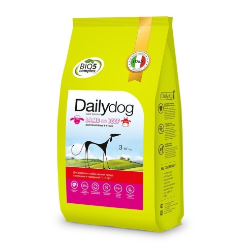 Dailydog Adult Small Breed сухой корм для взрослых собак мелких пород с ягненком и говядиной 3 кг фото 1