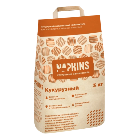Наполнитель Napkins кукурузный, 4,2 л фото 1
