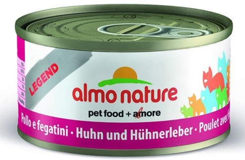 Almo Nature Legend Adult Cat Chicken&Liver консервированный корм с цельными кусочками курицы и печенью в бульоне для взрослых кошек - 70 г фото 1