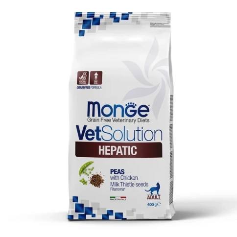 Сухой корм Monge VetSolution Cat Hepatic диета для кошек при заболеваниях печени, 400 г фото 2