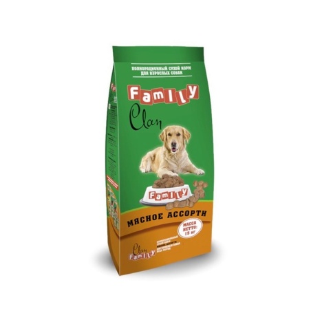 Clan Family сухой корм для собак мясное ассорти - 15 кг фото 1