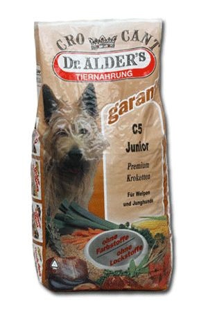 Dr. Alder's C5 Junior Crocant Premium для щенков, молодых собак, беременных и кормящих сук с говядиной и рисом - 18 кг фото 1