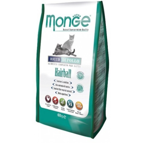 Monge Cat Hairball корм для кошек для выведения шерсти 400 гр фото 1