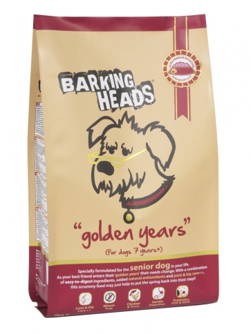 Barking Heads корм для собак старше 7 лет с курицей и рисом Золотые годы 12 кг фото 1