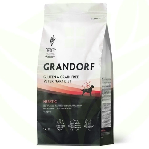 Сухой корм Grandorf Veterinary Diet Hepatic индейка для собак для поддержки функций печени, 1 кг фото 9