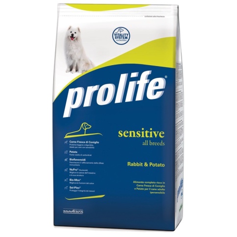 Prolife Dog Adult Sensitive сухой корм для гиперчувствительных собак с кроликом и картофелем - 800 г фото 2