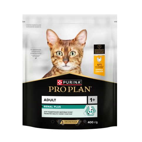 Сухой корм Purina Pro Plan Cat Adult Original Opti-Renal для взрослых кошек, с курицей, 400 г фото 1