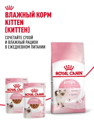 Сухой Корм Royal Canin  KITTEN (КИТТЕН) Питание для гармоничного роста котят в возрасте с 4 до 12 месяцев, 2 кг фото 22