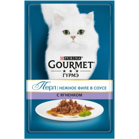 Паучи Gourmet Perle Mini-Fillet для взрослых кошек с ягненком - 85 г фото 2