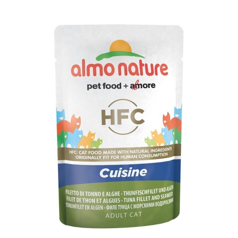 Almo Nature Classic Adult Cat Cuisine Tuna Fillet & Seaweed паучи холистик для взрослых кошек с тунцом и и морскими водорослями - 55 г фото 2