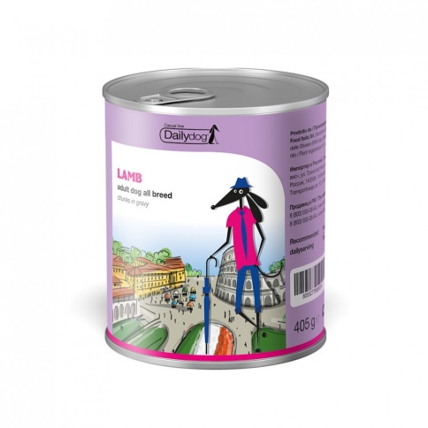 Dailydog casual Консервы для собак кусочки ягненка в соусе - 405гр фото 1