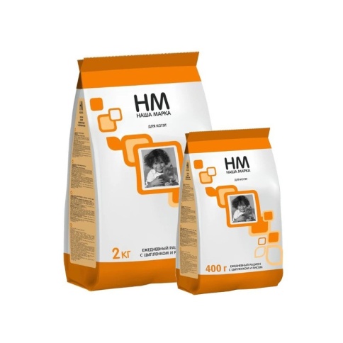 Наша Марка сухой корм для котят с цыплёнком и рисом 400 г фото 1
