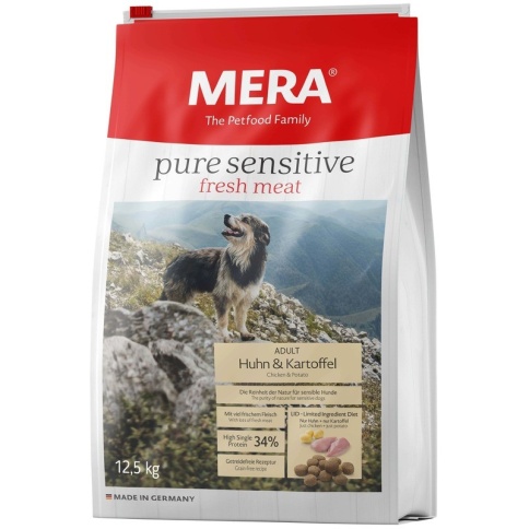 Сухой корм Mera Pure Sensitive Adult Huhn & Kartoffel High Protein для взрослых собак с курицей и картофелем 4 кг фото 1