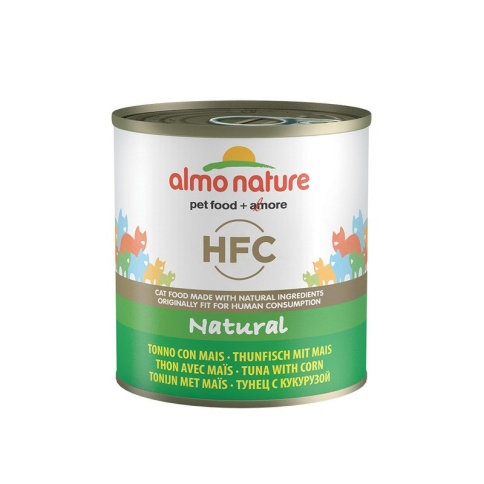 Almo Nature Classic Tuna and Corn консервированный корм с тунцом и кукурузой в бульоне для взрослых кошек - 280 г фото 2