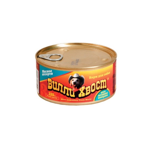 Влажный корм Вилли Хвост для собак мясное ассорти - 325 г фото 2