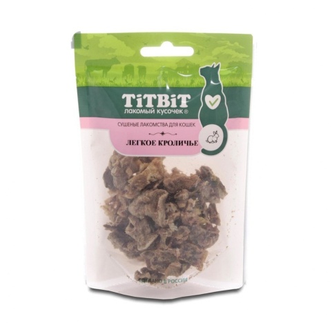 TiTBiT Легкое кроличье для кошек, сушеные лакомства - 10 г фото 1