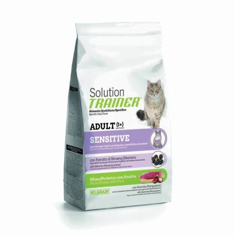 Trainer Solution Sensitive With Duck для чувствительных и склонных к аллергии кошек с уткой - 1.5 кг фото 2