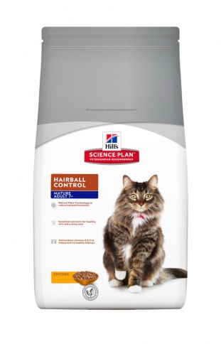 Hill's (1.5 кг) Science Plan Feline Mature Adult 7+ Hairball Control Chicken dry фото 1