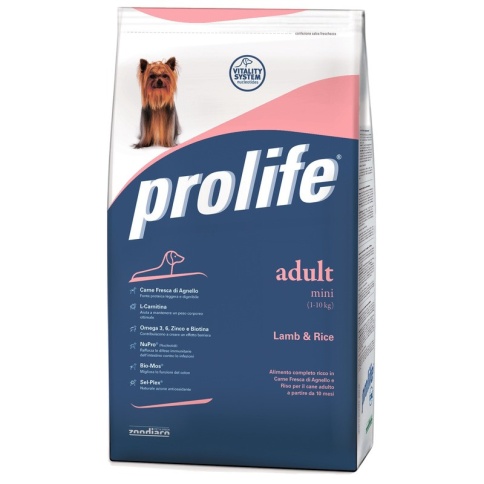 Prolife Dog Adult Mini сухой корм для собак мелких пород с ягненком и рисом - 800 г фото 2