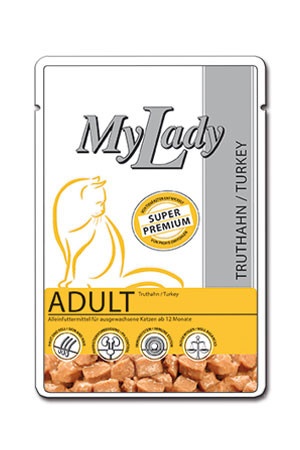 Паучи Dr. Alder's My Lady Adult для взрослых кошек с мясом индейки 85 г фото 1