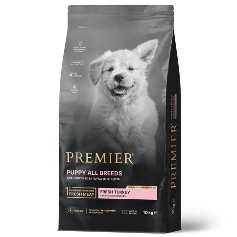 Сухой корм Premier Dog Turkey Puppu для щенков всех пород, 10 кг фото 1