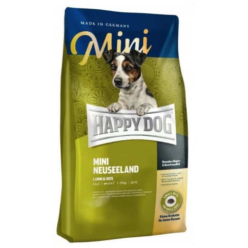Happy Dog Supreme Mini New Zealand для собак мелких пород с чувствительным пищеварением и аллергией с ягненком и рисом - 1 кг фото 2