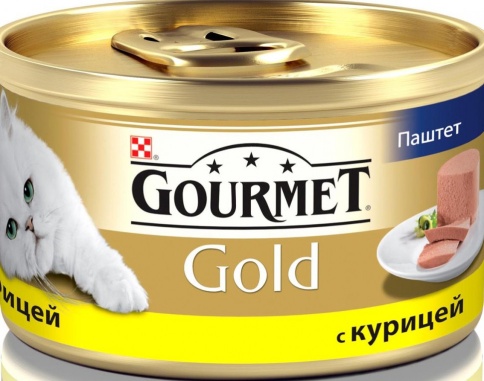 Консервы Gourmet Gold паштет для кошек с курицей - 85 г фото 1