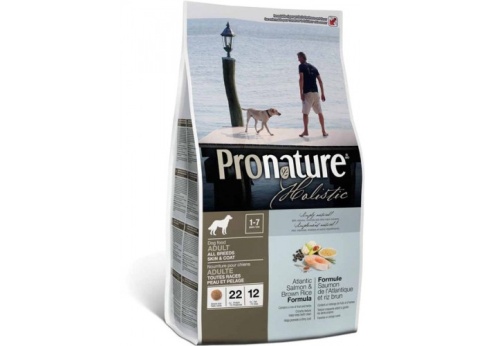ProNature Атлантический лосось и коричневый рис для взрослых собак всех пород - 13.6 кг фото 1