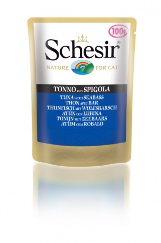 Schesir для кошек в паучах с тунцом и окунем - 100 г фото 1