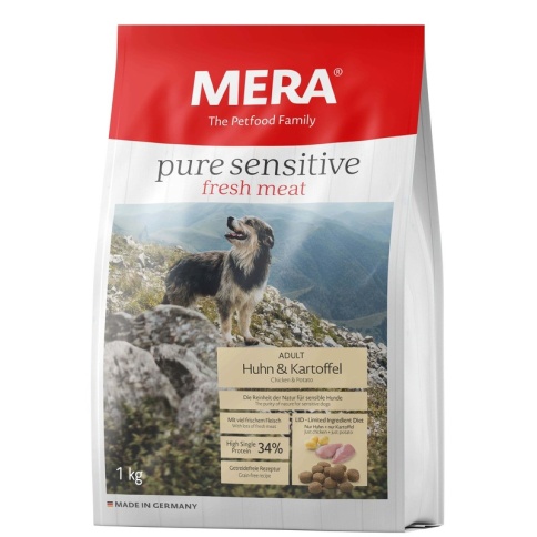 Сухой корм Mera Pure Sensitive Adult Huhn & Kartoffel High Protein для взрослых собак с курицей и картофелем 1 кг фото 2