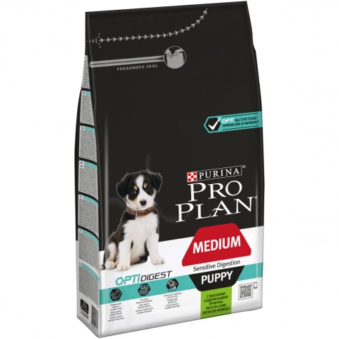 Purina Pro Plan сухой корм для щенков средних пород с чувствительным пищеварением с ягненком и рисом - 1.5 кг фото 1
