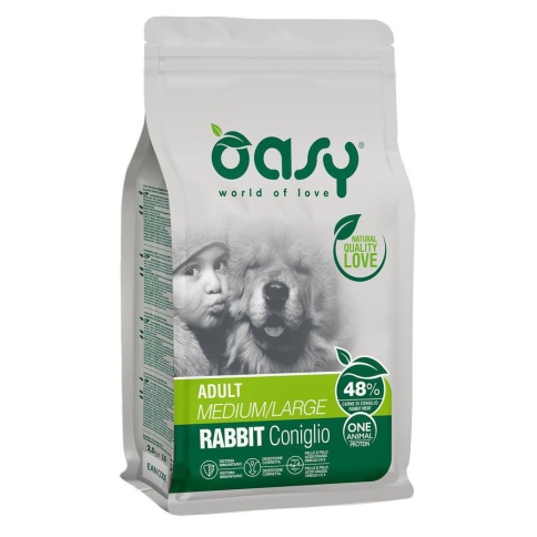 Oasy Dry Dog OAP Adult Medium/Large сухой корм для взрослых собак средних пород с кроликом фото 1
