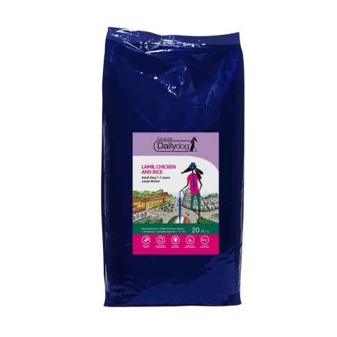 Dailydog Casual dog Adult Large Lamb&Chicken and Rice сухой корм для взрослых собак крупных пород с бараниной курицей и рисом фото 1