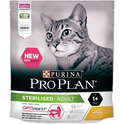 Pro Plan Cat Adult Sterilised сухой корм для стерилизованных кошек с курицей - 400 г фото 2