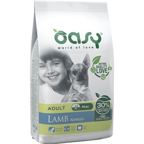 Oasy Dry Dog OAP Adult Small сухой корм для взрослых собак мелких пород с ягненком - 2,5 кг фото 1