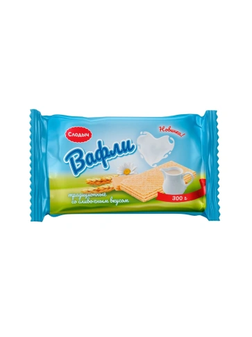 Вафли "Традиционные" со сливочным вкусом, 300г фото 1