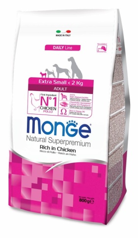 Monge Dog Extra Small сухой корм для взрослых собак миниатюрных пород с курицей 800 гр фото 1
