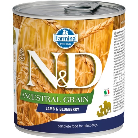 Влажный корм Farmina N&D влажный низкозерновой корм для взрослых собак с ягненком и черникой - 285 г фото 1