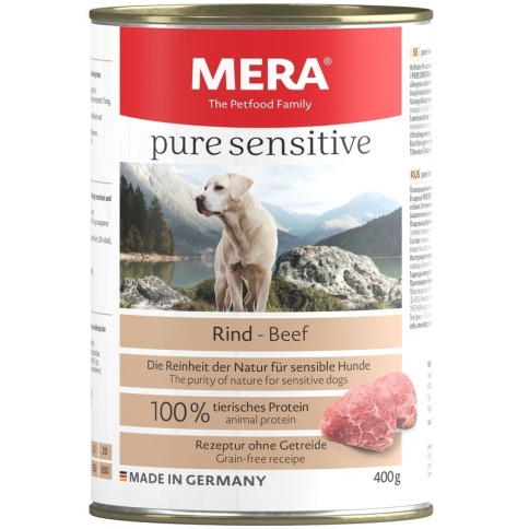 Mera Pure Sensitive Nassfutter консервы для собак с говядиной - 400 г фото 1