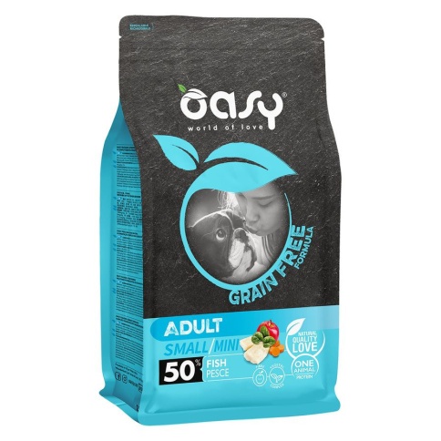 Oasy Dry Dog Grain Free Adult Small сухой беззерновой корм для взрослых собак мелких пород с рыбой - 800 г фото 1