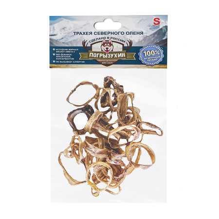 Лакомство Погрызухин для собак трахея северного оленя S фото 1
