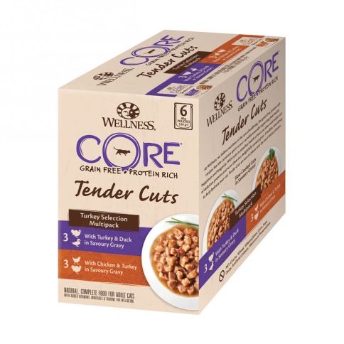 Влажный корм Wellness Core для кошек с нежными кусочками индейки в паучах - 85 г фото 1