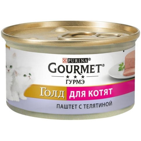 Влажный корм Gourmet Gold для котят с телятиной - 85 г фото 1