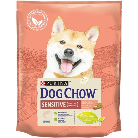 Purina Dog Chow Sensitive сухой корм для взрослых собак с чувствительным пищеварением с лососем - 800 гр фото 2