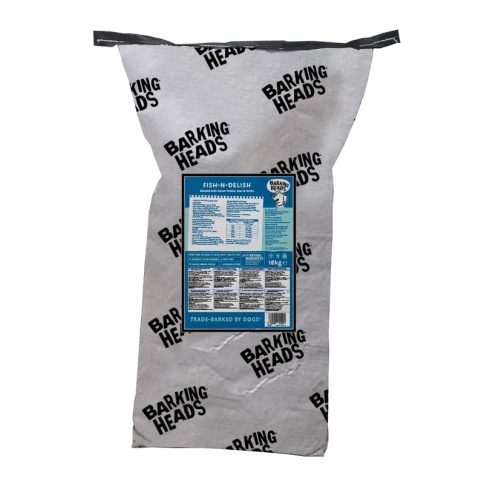 Barking Heads Рыбка - вкусняшка сухой беззерновой корм для взрослых собак с лососем, форелью и бататом - 18 кг фото 2