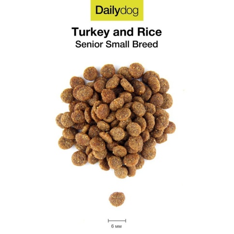 Сухой корм Dailydog Senior Small Breed Turkey and Rice для пожилых собак мелких пород с индейкой и рисом 3 кг фото 1