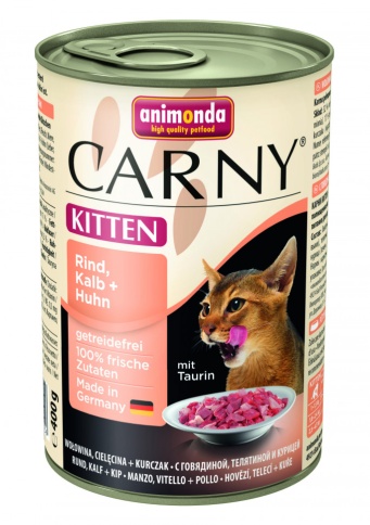 Animonda Carny Kitten с говядиной, телятиной и курицей - 400 г фото 1