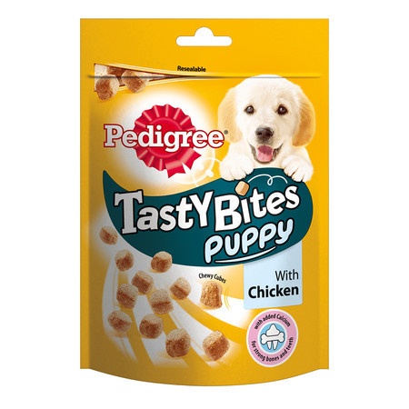 Лакомство Pedigree Tasty Bites для щенков в форме ароматных кусочков с курицей - 125 г фото 1