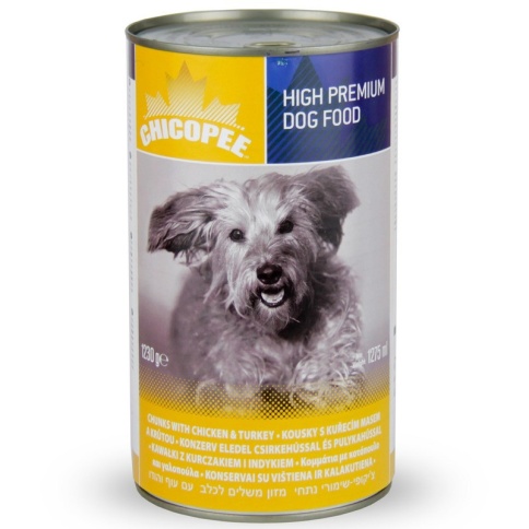 Chicopee Dog Chunks Chicken Turkey консервы для собак всех пород и возрастов с кусочками курицы и индейки в соусе - 1,23 кг фото 2